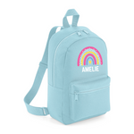 Load image into Gallery viewer, Personalised Rainbow Name Mini Backpack – 12 Colours