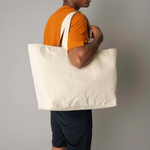 Load image into Gallery viewer, Custom Text Oversized Canvas Tote Bag Family Essentials