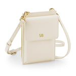 Load image into Gallery viewer, Personalised Initials Faux Leather Crossbody Phone Pouch Bag