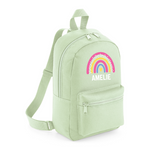 Load image into Gallery viewer, Personalised Rainbow Name Mini Backpack – 12 Colours
