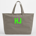 Load image into Gallery viewer, Personalised Initials Oversized Canvas Tote Bag