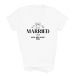 Load image into Gallery viewer, Just Married Club Personalised T-Shirt, Matching Newlywed Couple Honeymoon Tee