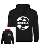 Load image into Gallery viewer, a black hoodie with a red hoodie underneath it