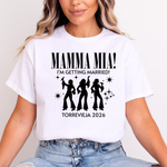 Load image into Gallery viewer, Personalised Hen Party Tshirts Mamma Mia Bridal Party Shirts (Sand)