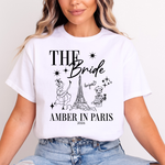 Load image into Gallery viewer, Personalised 'In Paris' Hen Party T-Shirts - Black