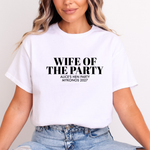 Load image into Gallery viewer, Wife Of The Party Personalised Hen Party Shirts (Black)