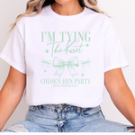Load image into Gallery viewer, Personalised Hen Party T shirts Tying The Knot Bridal Party Shirts (Mint)