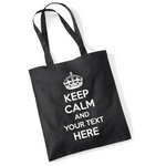 Load image into Gallery viewer, Personalised Custom Keep Calm Lightweight Tote Bag