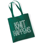 Load image into Gallery viewer, Knit Happens Tote Bag Funny Knitting Tote
