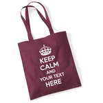 Load image into Gallery viewer, Personalised Custom Keep Calm Lightweight Tote Bag