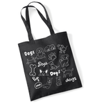 Load image into Gallery viewer, Dog Doodle Tote Bag UK | Cotton Reusable Shopper | Dog Lover Gift
