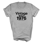 Load image into Gallery viewer, Custom Personalised Vintage Made In Your Year Unisex T-Shirt - Birthday Milestone Gift
