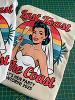 Load image into Gallery viewer, Last Toast On The Coast Hen Party Personalised Tshirts Bachelorette