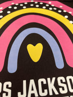 Load image into Gallery viewer, Personalised Teacher Tote Bag – Rainbow “Teacher Stuff” Design with Custom Name
