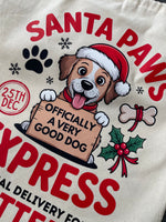 Load image into Gallery viewer, Personalised Dog Christmas Sack โ Custom Name Recycled Cotton Gift Bag