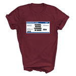 Load image into Gallery viewer, Nervous Flyer T-Shirt β Funny Aviation Boarding Pass Travel Top