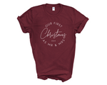 Load image into Gallery viewer, First Christmas As Mr & Mrs 2026 Unisex T-Shirt Couples