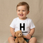 Load image into Gallery viewer, Custom Baby Kids Name Initial Personalised Soft T-shirt