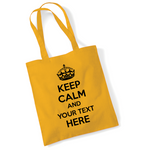 Load image into Gallery viewer, Personalised Custom Keep Calm Lightweight Tote Bag