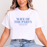Load image into Gallery viewer, Wife Of The Party Personalised Hen Party Shirts (Blue)