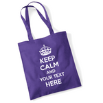 Load image into Gallery viewer, Personalised Custom Keep Calm Lightweight Tote Bag