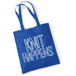 Load image into Gallery viewer, Knit Happens Tote Bag Funny Knitting Tote