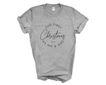 Load image into Gallery viewer, First Christmas As Mr & Mrs 2026 Unisex T-Shirt Couples