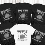 Load image into Gallery viewer, Boogie With Me I'm The Bride To Be Personalised Hen Party Shirts (Black)