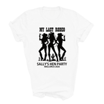 Load image into Gallery viewer, Personalised Last Rodeo Hen Party T-Shirts β Western Bridal Party Shirts (Black)