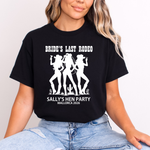 Load image into Gallery viewer, Personalised Last Rodeo Hen Party T-Shirts β Western Bridal Party Shirts (Black)