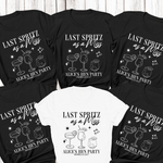 Load image into Gallery viewer, Last Spritz As A Miss Personalised Hen Party T-Shirts Black