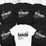 Load image into Gallery viewer, Bride or Die Hen Party T Shirts Personalised Bachelorette Bride & Hens Tees