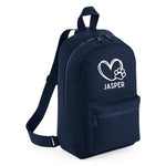 Load image into Gallery viewer, a backpack with a heart and paw on it