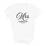 Load image into Gallery viewer, Mr and Mrs Personalised T-Shirts, Matching Newlywed Honeymoon Couple Shirts