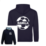 Load image into Gallery viewer, a hoodie and sweatshirt with a picture of a soccer ball