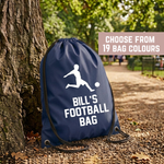 Load image into Gallery viewer, Personalised Football Drawstring Bag