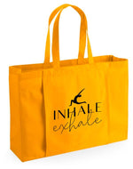 Load image into Gallery viewer, Inhale Exhale Organic Yoga Mat Tote Bag