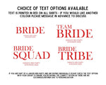 Load image into Gallery viewer, Custom Personalised Hen Party T shirts Team Bride Bride Tribe Squad Light Pink