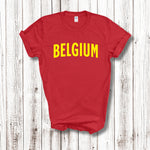Load image into Gallery viewer, Belgium Adult Tshirt Country Sport Fancy Dress