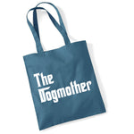 Load image into Gallery viewer, a blue bag with the word the dogmother printed on it