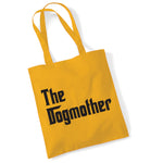 Load image into Gallery viewer, a yellow tote bag with the word the dogomother printed on it