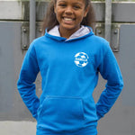 Load image into Gallery viewer, Personalised Football Soccer Kids Two Tone Hoodie - Custom Name Front & Back