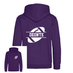 Load image into Gallery viewer, Personalised American Football Kids Hoodie - Custom Name Front & Back