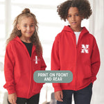 Load image into Gallery viewer, Kids Personalised Zip Up Hoodie with Name & Initial