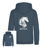 Load image into Gallery viewer, Kids Personalised Horse Hoodie – Custom Name Hoody For Young Rider