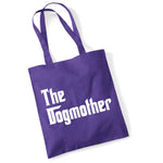 Load image into Gallery viewer, a purple bag with the word the dogmother printed on it