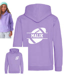 Load image into Gallery viewer, Personalised American Football Kids Hoodie - Custom Name Front & Back