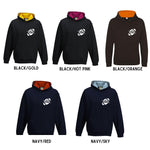 Load image into Gallery viewer, Personalised American Football Kids Two Tone Hoodie Custom Name Front & Back