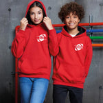 Load image into Gallery viewer, Personalised American Football Kids Two Tone Hoodie Custom Name Front & Back
