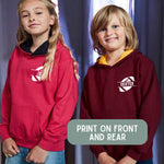 Load image into Gallery viewer, Personalised American Football Kids Two Tone Hoodie Custom Name Front & Back